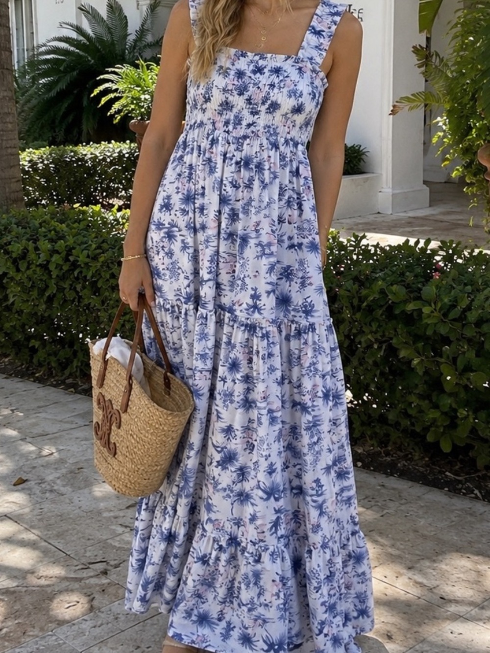 Abercrombie & Fitch Smocked Bodice Easy Maxi Dress S